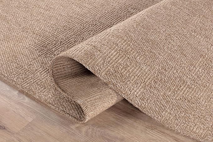 CAMILSON Easy Jute Rug 2x3, Indoor Outdoor Natural Color Fiber Area Rugs - Image 7