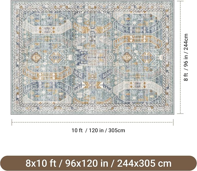 befbee Washable Rug 8x10 Area Rugs - Image 2