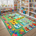Maxsoft Kids Rug for Playroom, Educational 4x6 Play Mat for Classroom, Washable by Maxsoft
