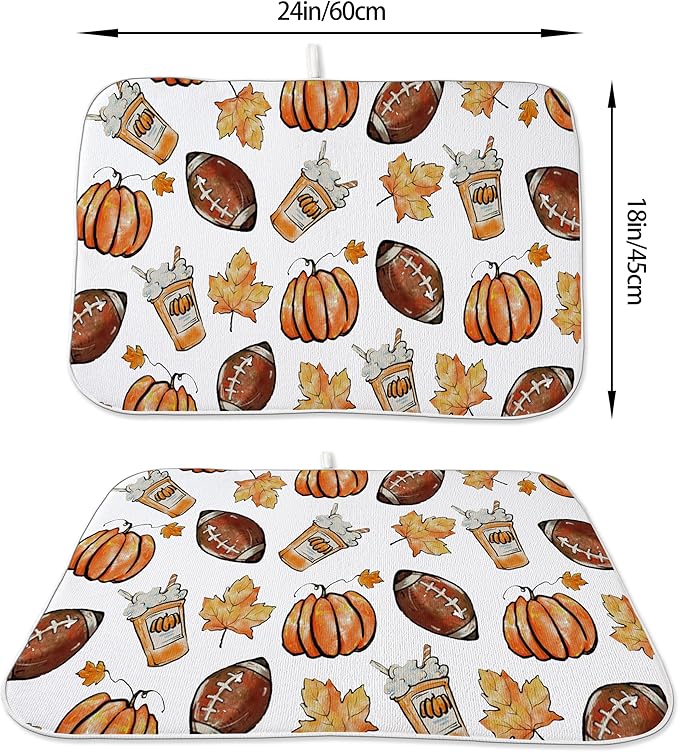 Fall Dish Drying Mat 18x24 Inches - Image 6