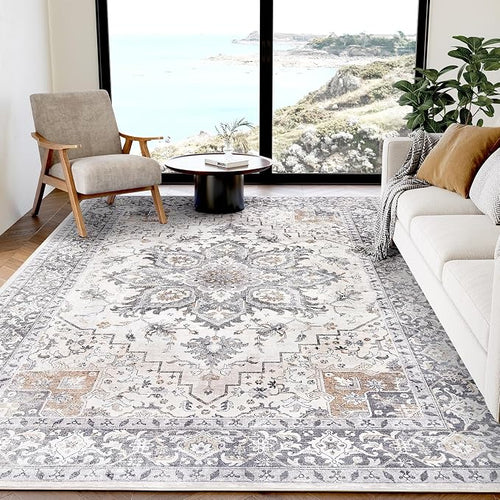 AMADA HOMEFURNISHING 5x7 Area Rugs, Washable Living Room Rug Low-Profile by AMADAHOMEFURNISHING
