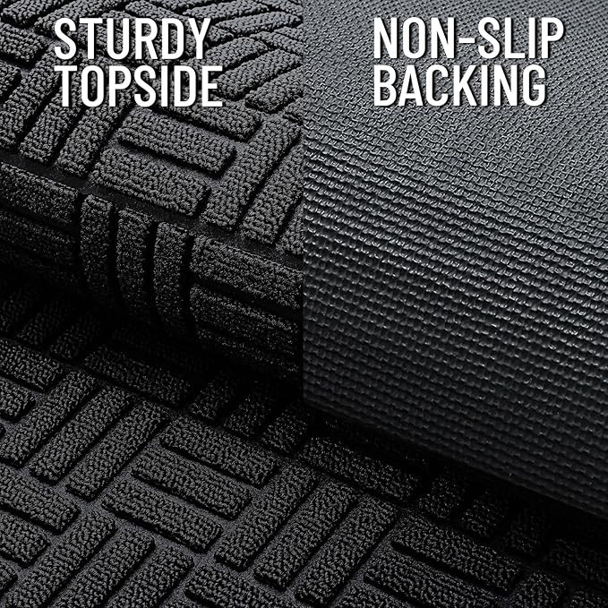 OLANLY Front Door Mat Outside Entrance 59x23, Heavy Duty Sturdy Natural Rubber - Image 4