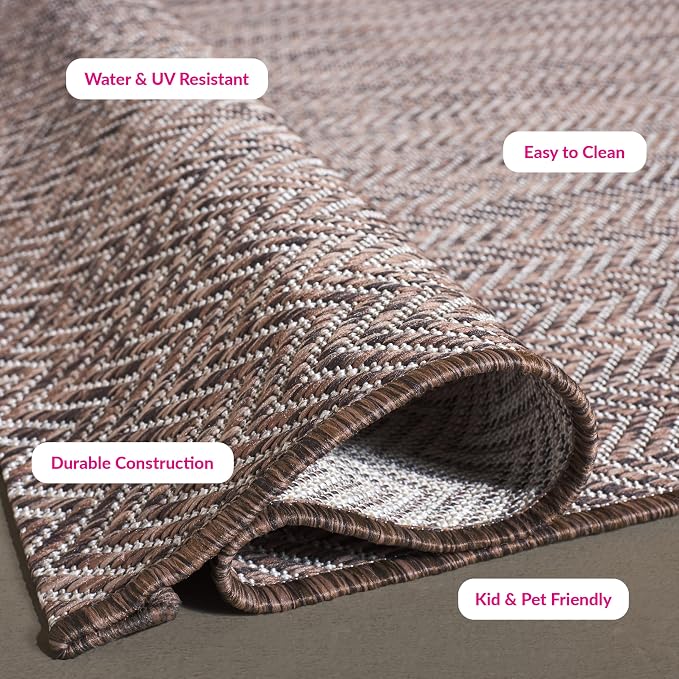 SAFAVIEH Outdoor Square Rug 4' - Image 2