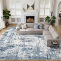 12x15 Area Rug Living Room: Washable Large Abstract Soft Rug Stain Resistant by LOONGRUG