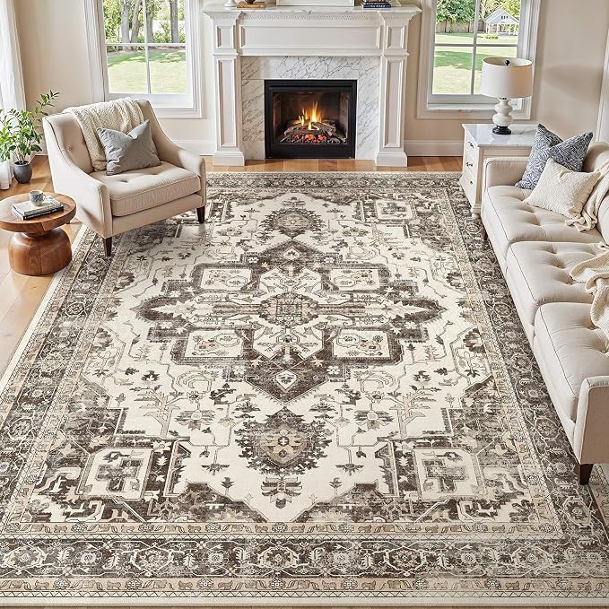 Washable 7x9 Area Rug for Living Room by JessibouAreaRug