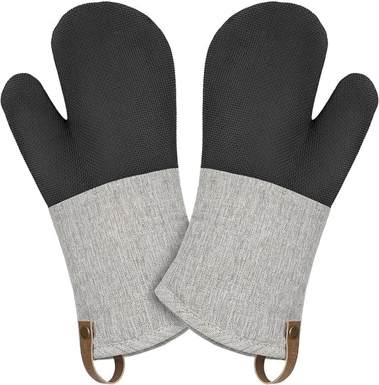Cuisinart Heritage Kitchen Oven Mitts – Heat-Resistant Kitchen Mitts by BestBrands