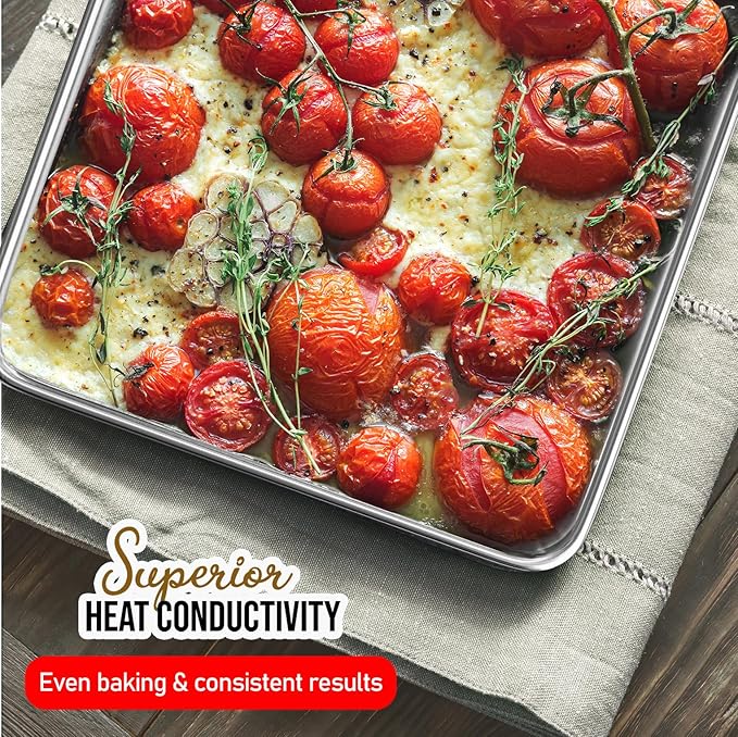 Eatex Aluminum Baking Sheet Set, 2 Pack Cookie Sheet Set, Cookie Sheets - Image 6