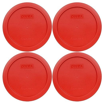Pyrex 7201-PC 4-Cup Poppy Red Food Storage Replacement Lid by Pyrex