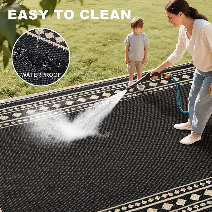 RURALITY Outdoor Rug 9x12 Waterproof - Image 5