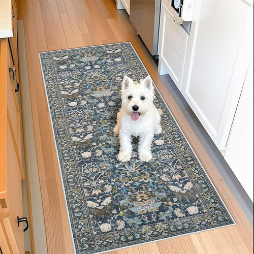 2x5 Decorative Vintage Hallway Runner: Washable Oriental Pet-Friendly Soft by HYHAOYUNLAI