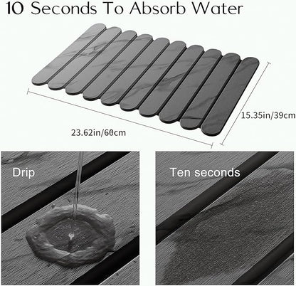 24"×16" Grey Stone Dish Drying Mats - Image 2