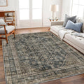 CHAMPLANT Washable Area Rug 4'x6' Vintage Traditional Floor Cover Foldable Thin by CHAMPLANT
