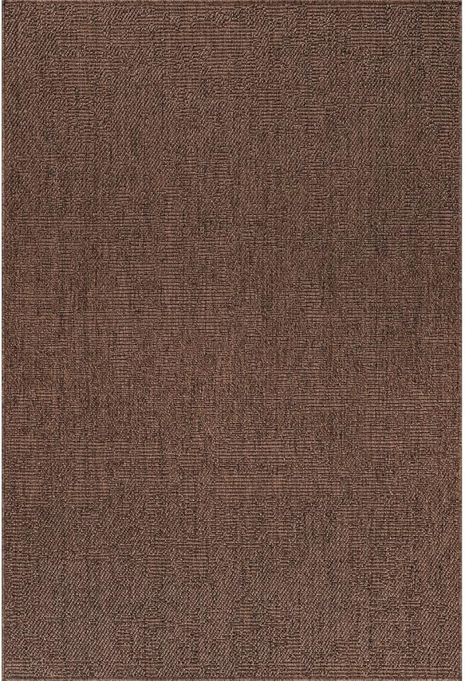 CAMILSON Easy Jute Rug 8x10, Indoor Outdoor Brown Color Fiber Area Rugs - Image 3