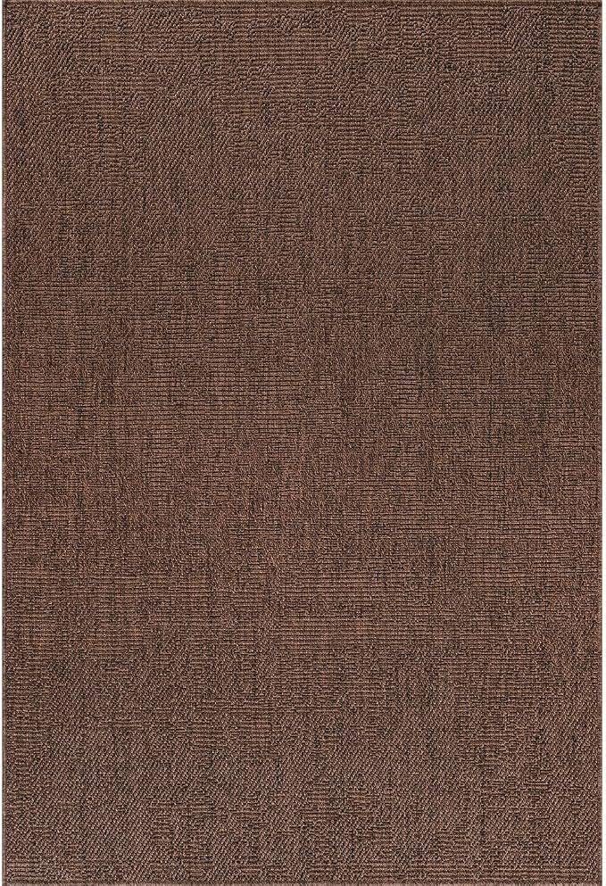 CAMILSON Easy Jute Rug 6x9, Indoor Outdoor Brown Color Fiber Area Rugs - Image 2