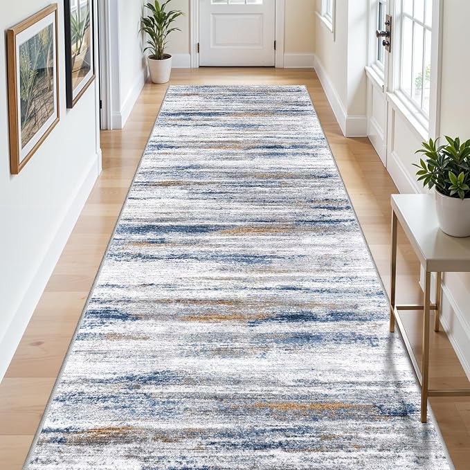 4x14 Extra Long Runner Rug: Straight Narrow Linear Hallway Carpet by WIEVEDENS