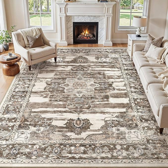 Washable 7x9 Area Rug for Living Room by JessibouAreaRug