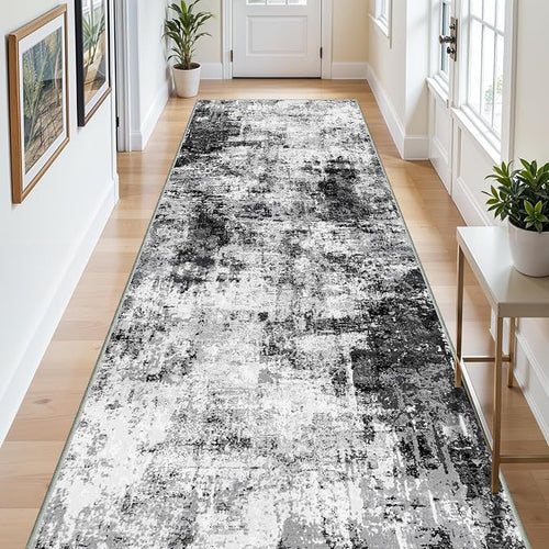 3x12 Washable Runner Rugs for Hallway: Long Abstract Runners for Entryway by WIEVEDENS