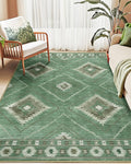 BESTSWEETIE Area Rug 6x9 Rug Machine Washable Rug Non-Slip Low Pile Print by BESTSWEETIE