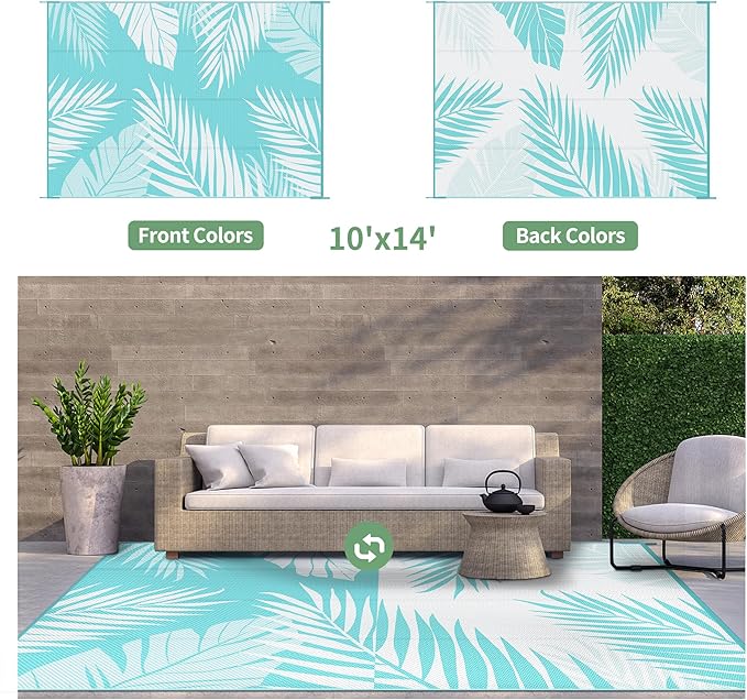 GENIMO Outdoor Rug 10' x 14' Waterproof - Image 2