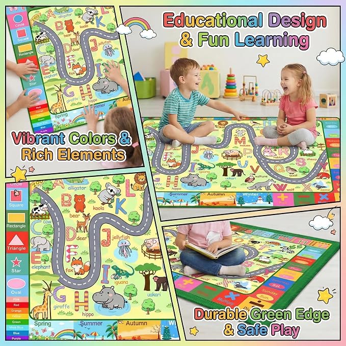 Kids Rugs for Playroom 6x9 Feet, Educational Area Rug - Image 4