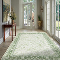 Green 4x6 Small Rug for Living Room Cream Beige and Sage Green Area Rug for by BILEEHOME