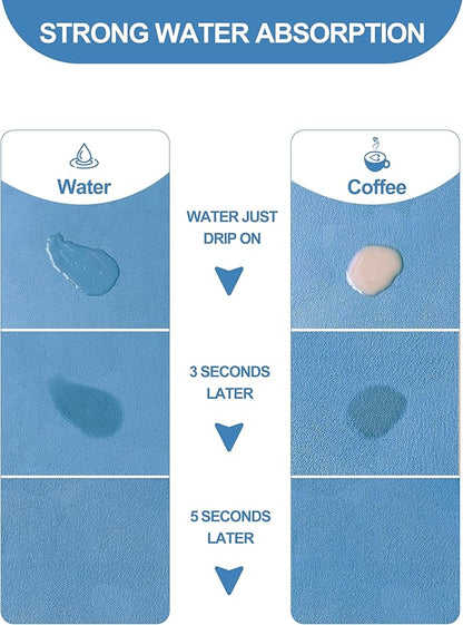 Dish Drying Mat for Kitchen Counter, Hide Stain Anti Absorbent for Kitchen - Image 2