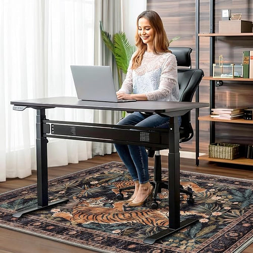 36"x60" Office Chair Mat for Hardwood Tile Floor, Under Desk Carpet Protector - Image 2