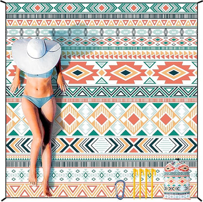 HIHOHO Beach Blanket Waterproof Sandproof Extra Large Beach Mat 79" X by HIHOHO