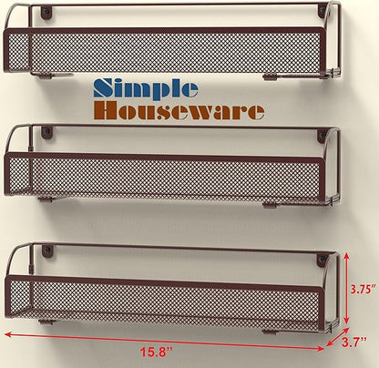 Simple Houseware Wall Mounted Spice Rack Shelves Organizer - Image 5