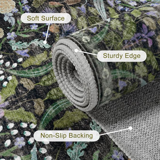 AMTOVO 2.7x8 Runner Rug for Hallway, Washable Non-Slip Long Kitchen Carpet - Image 6