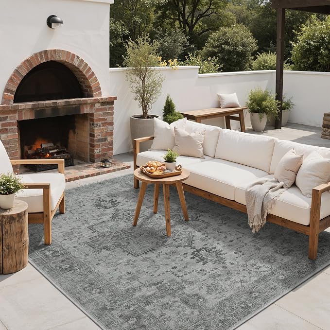 GENIMO Outdoor & Indoor Area Rug 6'x9', Waterproof, Non-Shedding, Easy Cleaning - Image 6