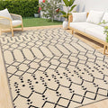Smiry Outdoor Rug 8x10 ft, Waterproof Reversible Plastic Straw Rugs, Boho by Smiry