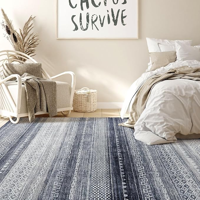 Nakagishi 12x15 Area Rug Living Room: Washable Boho Large Neutral Modern Soft - Image 6