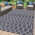 Smiry Outdoor Rug 8x10 ft, Waterproof Reversible Plastic Straw Rugs, Boho by Smiry