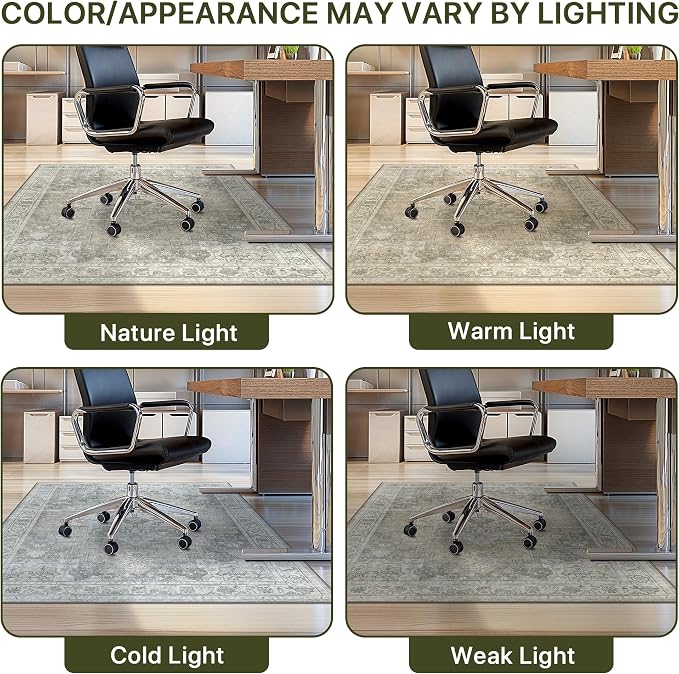 36"x60" Office Chair Mat for Hardwood Tile Floor, Under Desk Carpet Protector - Image 6