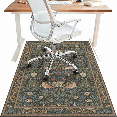 36"x60" Office Chair Mat for Hardwood Tile Floor, Under Desk Carpet Protector by BESBLEE