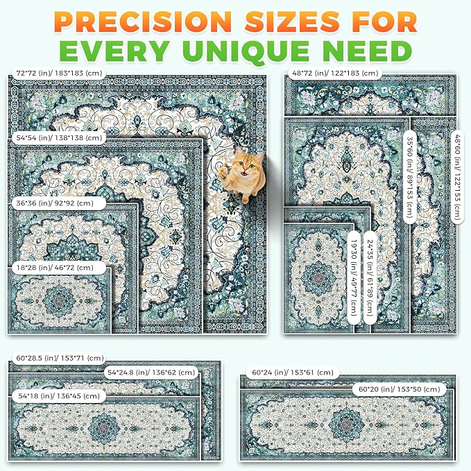 Hompet Cat Litter Mat 2 Pack, 54x54 Large Machine Washable Trapping Mats - Image 7