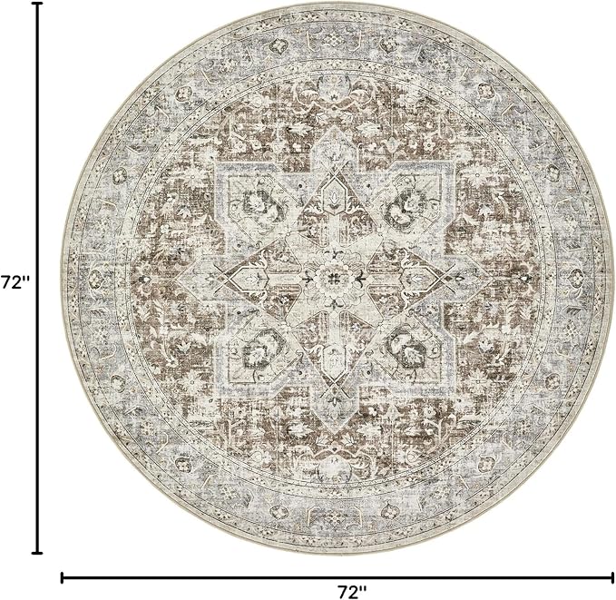 Tortania 6' Round Area Rug Living Room Rugs - Image 2