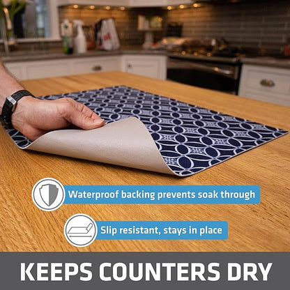 Drymate Jumbo XL Dish Drying Mat, Low-Profile, Super Absorbent, Quick Dry Fabric - Image 3