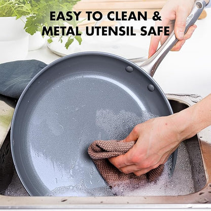 GreenPan Lima Hard Anodized Healthy Ceramic Nonstick 1QT and 2QT Saucepan Pot - Image 6