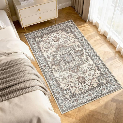 3x5 Area Rugs Living Room: Washable Vintage Rug Large Non-Slip Stain Resistant by JessibouAreaRug