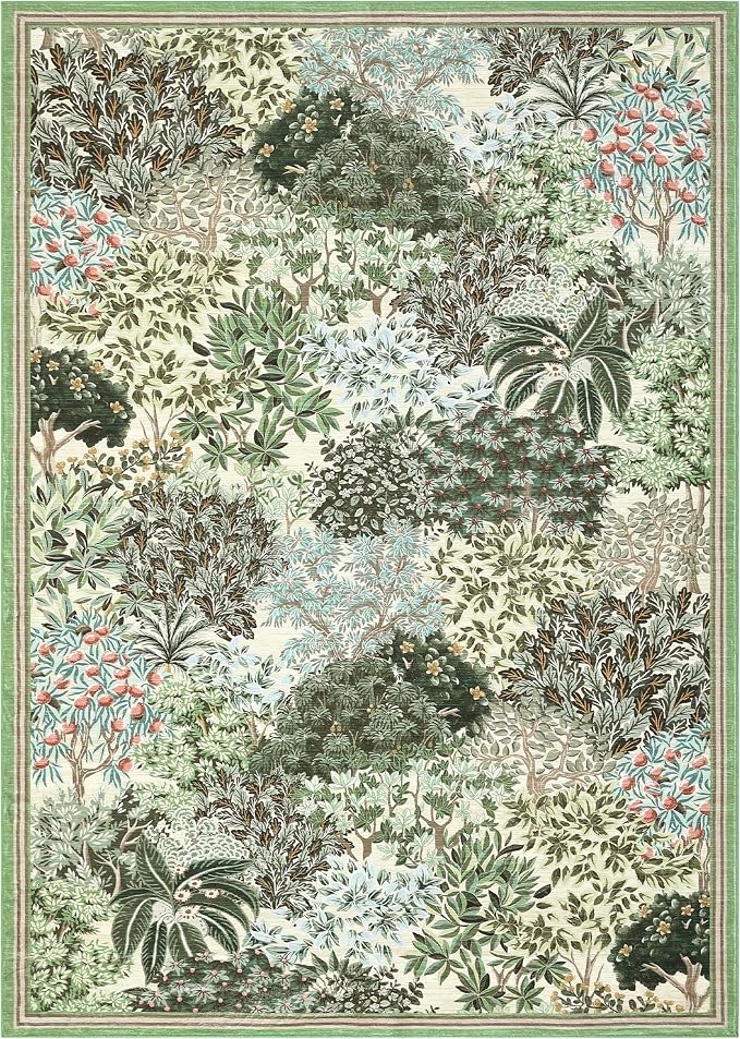 GarveeHome Forest Rugs 6x9, Botanical Low Pile Non Slip Stain Resistance - Image 4