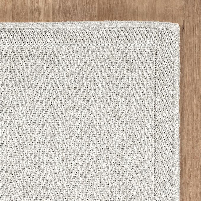 CAMILSON Easy Jute Rug 8x10, Indoor Outdoor Off-White Color Fiber Area Rugs - Image 5