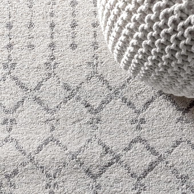 JONATHAN Y Boho Vintage Diamond Cream/Gray Indoor Area Rug 2X3 ft, Moroccan Hype - Image 4