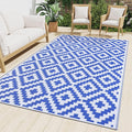 Smiry Waterproof Outdoor Rug 4x6 ft, Reversible Plastic Straw Patio Camping Rugs by Smiry
