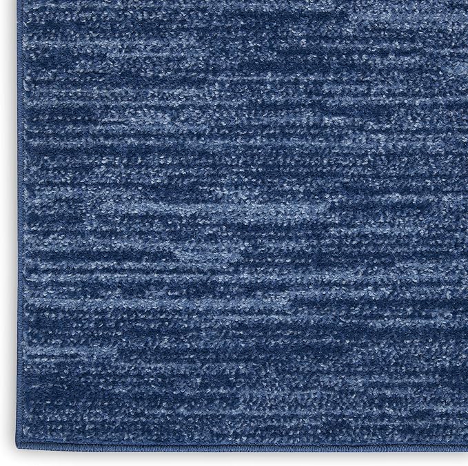 Nourison Home Nourison Essentials Navy Blue 2'2" x 10' Area Rug - Image 6