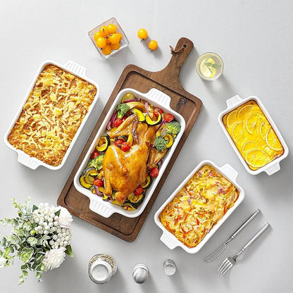 MALACASA Casserole Dishes for Oven, Porcelain Baking Dishes, Ceramic Bakeware - Image 6