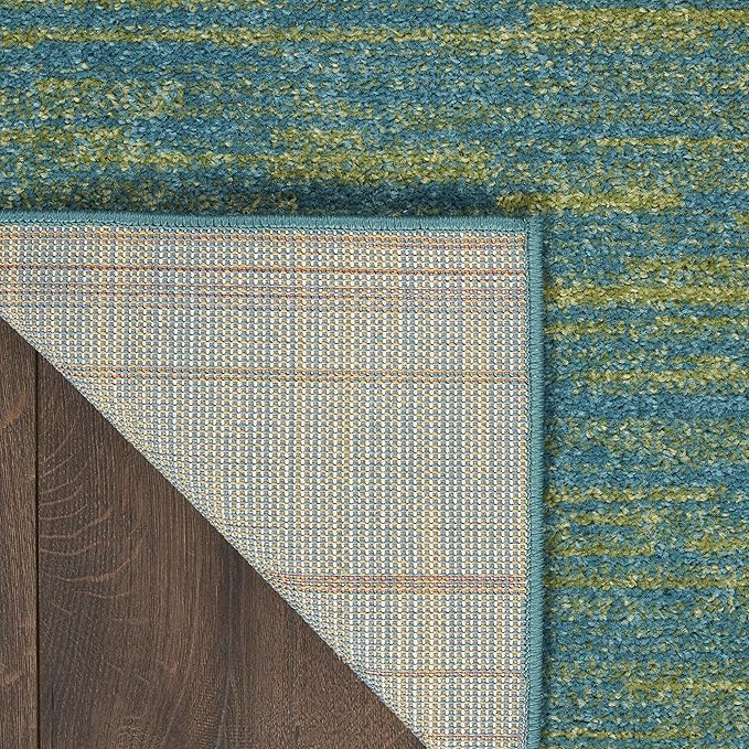 Nourison Home Nourison Essentials Blue Green 2'2" x 10' Area Rug - Image 8