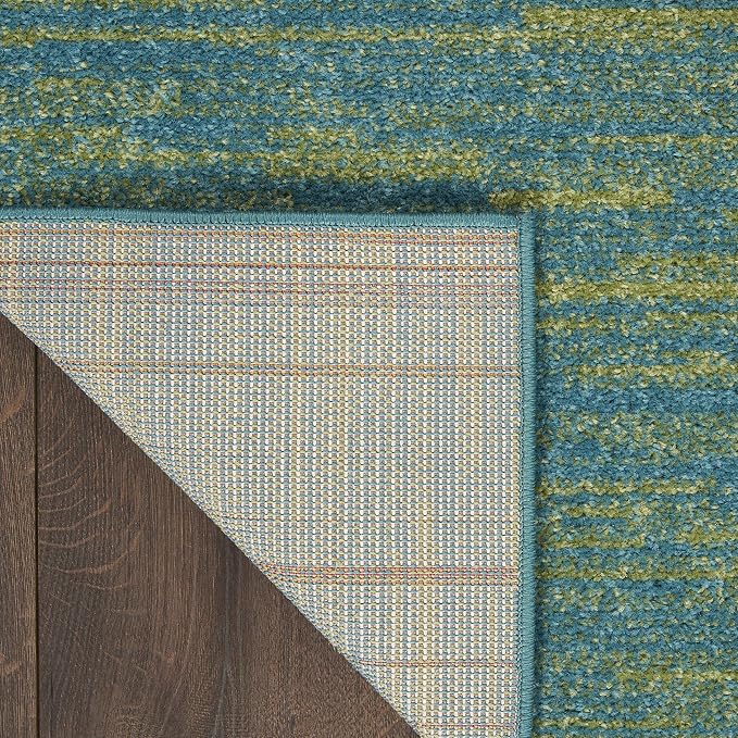 Nourison Home Nourison Essentials Blue Green 2'2" x 20' Area Rug - Image 9