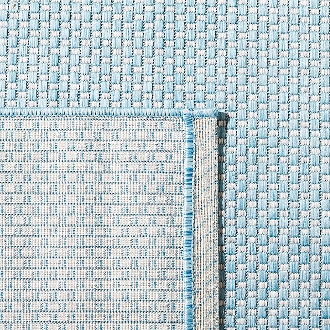 SAFAVIEH Courtyard Collection 2'3" x 10' Aqua/Grey CY8521 Indoor/ Outdoor - Image 6